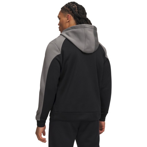 Męska bluza dresowa rozpinana z kapturem Under Armour Armour Fleece Winterized - czarne