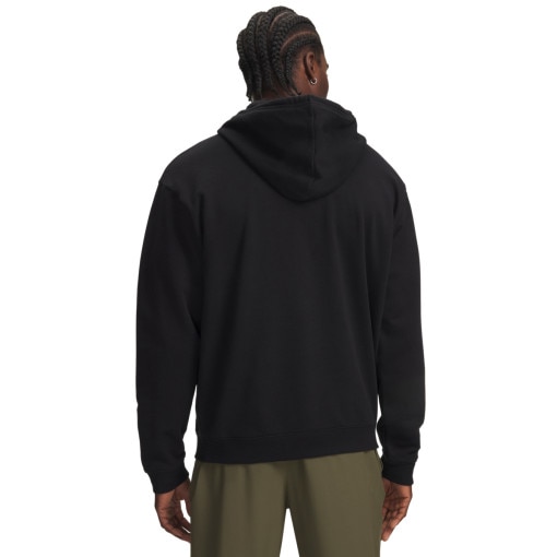 Męska bluza dresowa z kapturem Under Armour UA Rival Fleece Branded Hoodie - czarna