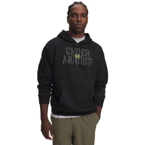 Obrazek dla: UNDER ARMOUR Męska bluza dresowa z kapturem Under Armour UA Rival Fleece Camo Fill Hoody  czarna Czarny