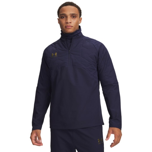 Obrazek dla: UNDER ARMOUR Męska bluza piłkarska z kominiarką Under Armour Challenger Elite Storm Balaclava LS  granatowa Granatowy