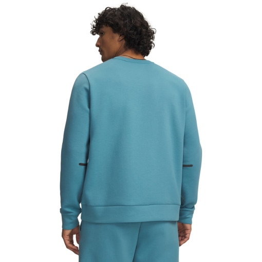 Męska bluza treningowa nierozpinana bez kaptura Under Armour UA Unstoppable Flc Crew - niebieska