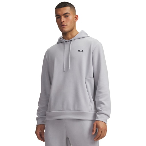 Obrazek dla: UNDER ARMOUR Męska bluza treningowa nierozpinana z kapturem Under Armour Flex Fleece Hoodie  szara Szary