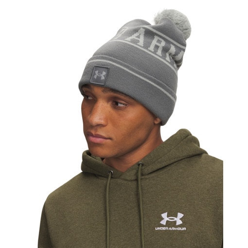 Obrazek dla: UNDER ARMOUR Męska czapka zimowa Under Armour M Halftime Pom Beanie  khaki Khaki