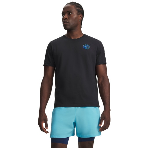 Obrazek dla: UNDER ARMOUR Męska koszulka do biegania Under Armour UA M Velociti Run Brain SS  czarna Czarny