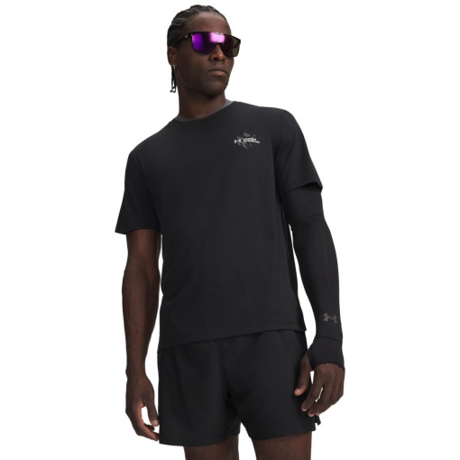 Obrazek dla: UNDER ARMOUR Męska koszulka do biegania Under Armour UA M Velociti Run Cube SS  czarna Czarny