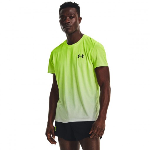 UNDER ARMOUR Męska koszulka do biegania Under Armour UA RUSH™ Run Short Sleeve  limonka Limonka