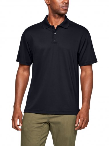 UNDER ARMOUR Męska koszulka do golfa UNDER ARMOUR TAC PERFORMANCE POLO  czarna Czarny