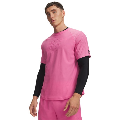 Obrazek dla: UNDER ARMOUR Męska koszulka piłkarska Under Armour UA Challenger Elite SS  różowa Rożowy