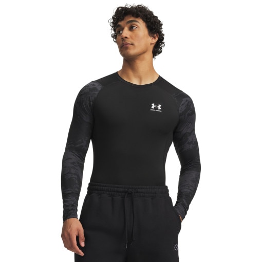 Obrazek dla: UNDER ARMOUR Męska koszulka treningowa Under Armour HeatGear Compression Colorblock  czarna Czarny