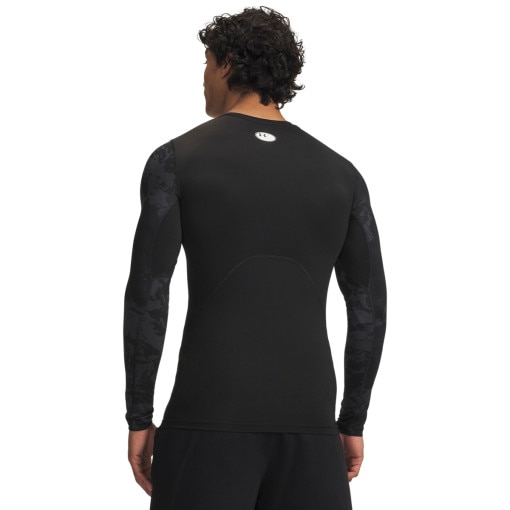 Męska koszulka treningowa Under Armour HeatGear Compression Colorblock - czarna