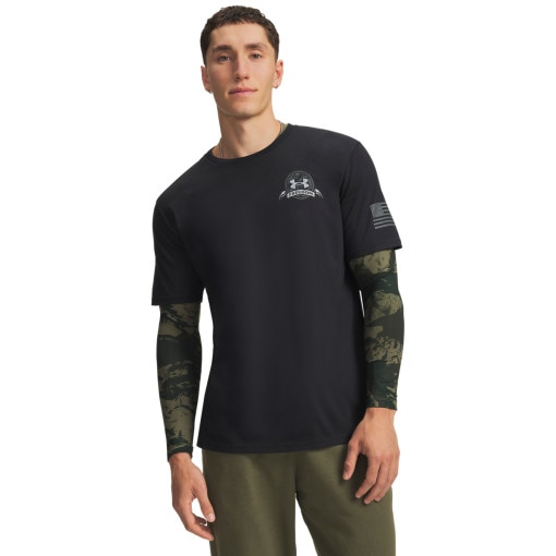 Obrazek dla: UNDER ARMOUR Męska koszulka treningowa Under Armour HeatGear Compression Colorblock  khaki Khaki