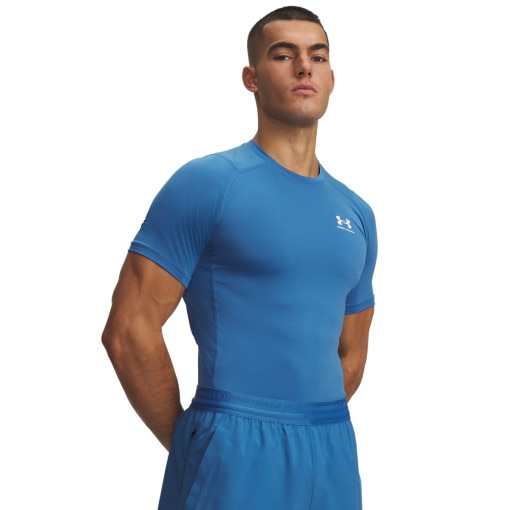 Obrazek dla: UNDER ARMOUR Męska koszulka treningowa Under Armour UA HG Armour Comp SS  niebieska Niebieski