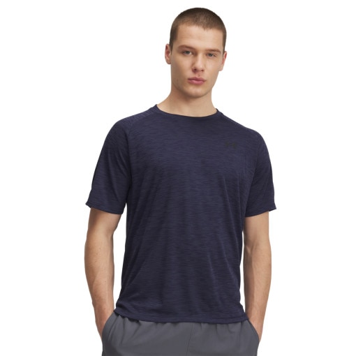 Obrazek dla: UNDER ARMOUR Męska koszulka treningowa Under Armour UA Tech Textured SS  granatowa Granatowy