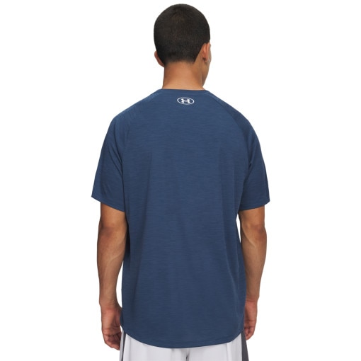 Męska koszulka treningowa Under Armour UA Tech Textured SS - granatowa