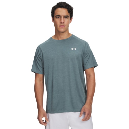 Obrazek dla: UNDER ARMOUR Męska koszulka treningowa Under Armour UA Tech Textured SS  niebieska Niebieski