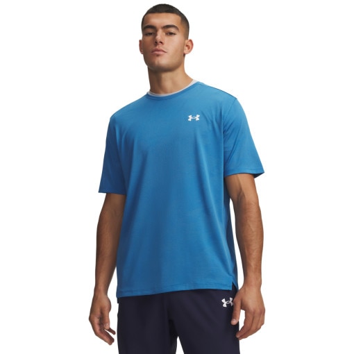 Obrazek dla: UNDER ARMOUR Męska koszulka treningowa Under Armour UA Tech Vent Jcqrd SS  niebieska Niebieski