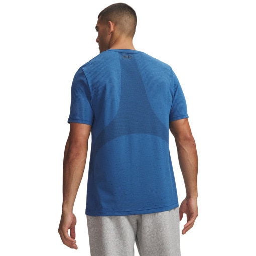 Męska koszulka treningowa Under Armour UA Vanish Elite Seamless SS - niebieska