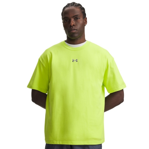 Obrazek dla: UNDER ARMOUR Męska koszulka z krótkim rękawem Under Armour UA M HWT Metal Logo SS  limonkowa Limonkowy