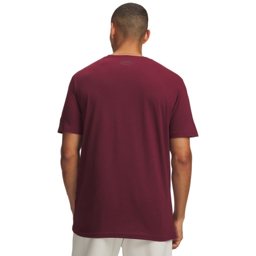 Męska koszulka z krótkim rękawem Under Armour UA M LOGO WM SS - burgundowa