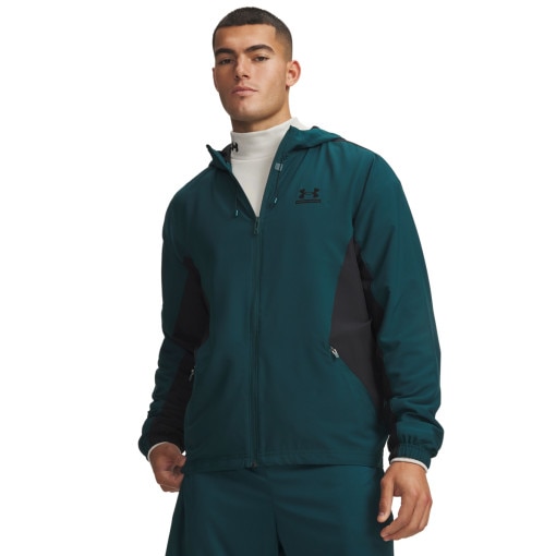 Obrazek dla: UNDER ARMOUR Męska kurtka treningowa Under Armour UA Tech Sport Woven Jacket turkusowa Turkusowy