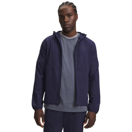Obrazek dla: UNDER ARMOUR Męska kurtka wiatrówka Under Armour UA Stretch Woven Windbreaker granatowa Granatowy