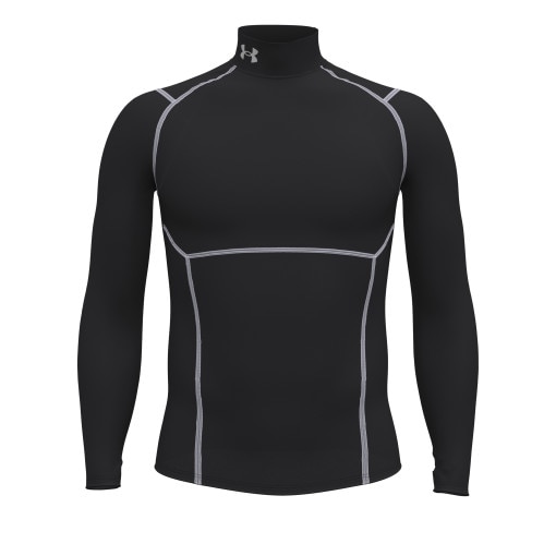 UNDER ARMOUR Męski longsleeve treningowy Under Armour UA HG Elite Comp Mock LS czarny Czarny