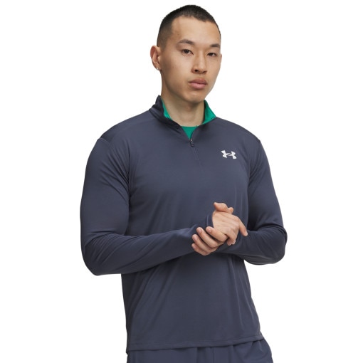 Obrazek dla: UNDER ARMOUR Męski longsleeve treningowy Under Armour UA Tech Utility 1/4 Zip  granatowy Granatowy