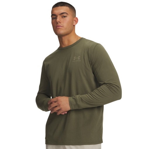 UNDER ARMOUR Męski longsleeve Under Armour SPORTSTYLE LEFT CHEST LS khaki Khaki