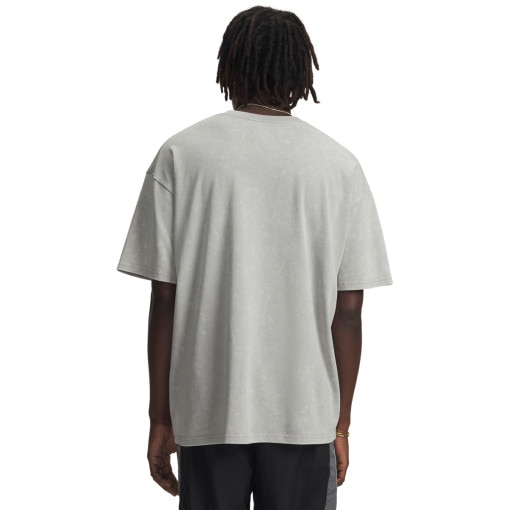 Męski t-shirt Under Armour UA Heavyweight Oversized Logo Wash - szary