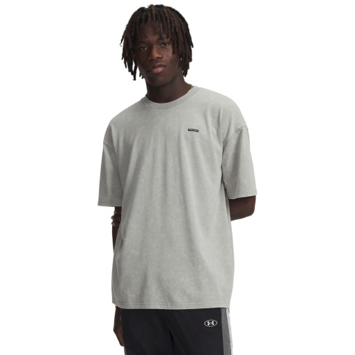  UNDER ARMOUR Męski tshirt Under Armour UA Heavyweight Oversized Logo Wash  szary Szary