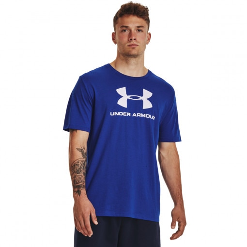 UNDER ARMOUR Męski tshirt z nadrukiem Under Armour Sportstyle Logo SS  niebieski Niebieski