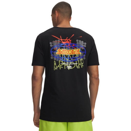 Męski t-shirt z nadrukiem Under Armour UA Graffiti Wordmark - czarny