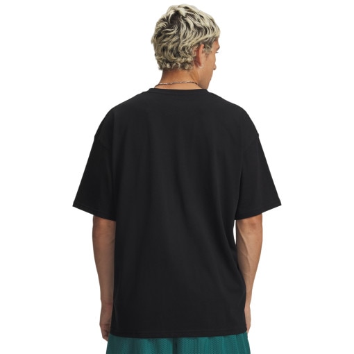 Męski t-shirt z nadrukiem Under Armour UA Heavyweight Sports - czarny