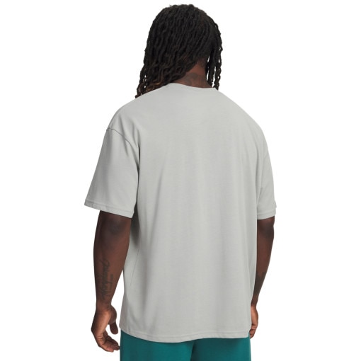 Męski t-shirt z nadrukiem Under Armour UA Heavyweight Wordmark - szary