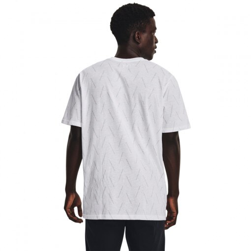 Męski t-shirt z nadrukiem Under Armour UA M Elevated Core Aop New - biały
