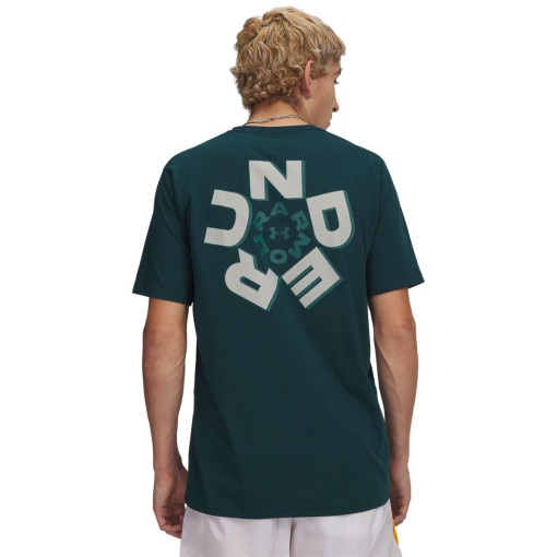 Męski t-shirt z nadrukiem Under Armour UA M Radial WM SS - zielony