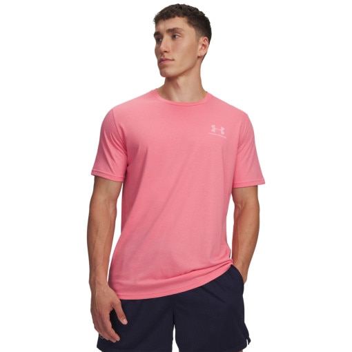 Obrazek dla: UNDER ARMOUR Męski tshirt z nadrukiem Under Armour UA M Sportstyle LC SS  różowy Rożowy