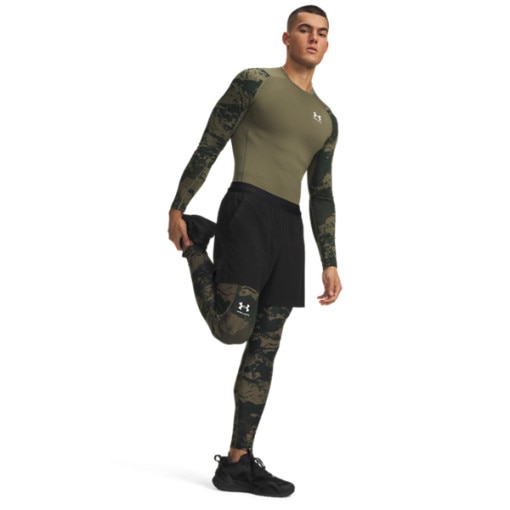 Obrazek dla: UNDER ARMOUR Męskie legginsy treningowe termoaktywne Under Armour HeatGear CB  khaki Khaki