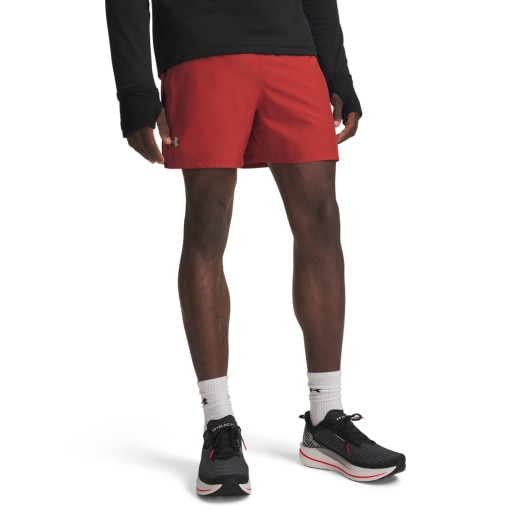 Męskie spodenki do biegania Under Armour UA Launch 5'' Short - czerwone