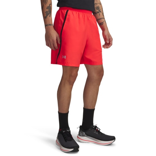 Męskie spodenki do biegania Under Armour UA Launch 7'' Short - czerwone
