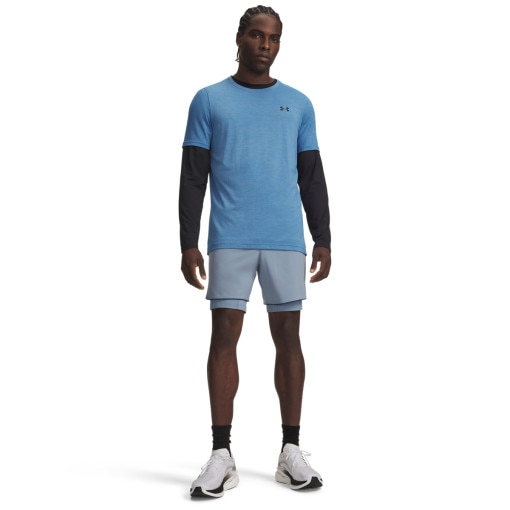 Obrazek dla: UNDER ARMOUR Męskie spodenki do biegania Under Armour UA Velociti Pro 2in1 Short niebieskie Niebieski