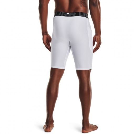 Męskie spodenki treningowe Under Armour HeatGear Pocket Long Shorts - białe