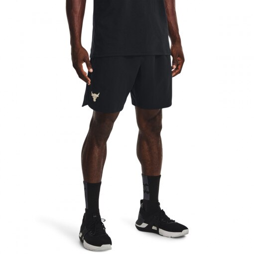 Męskie spodenki treningowe UNDER ARMOUR Project Rock Woven Shorts - czarne