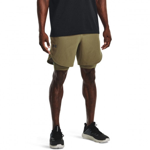 Męskie spodenki treningowe UNDER ARMOUR Stretch-Woven Shorts - oliwkowe/khaki