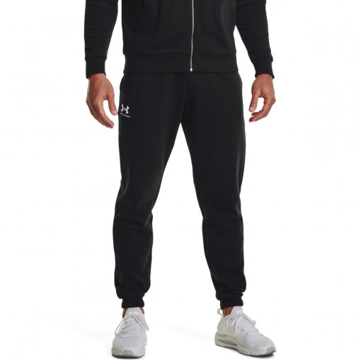 Męskie spodnie dresowe UNDER ARMOUR UA Essential Fleece Jogger - czarne