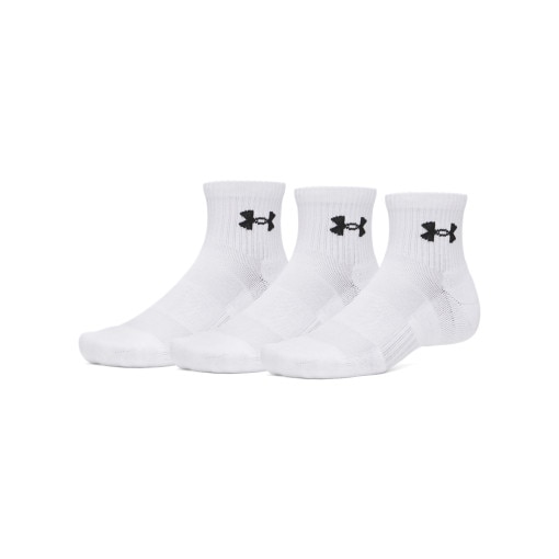  UNDER ARMOUR Skarpety treningowe uniseks Under Armour UA Performance 3p Qtr  białe Biały