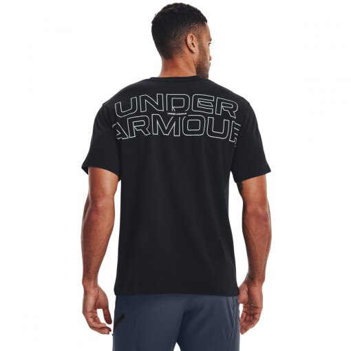 T-shirt z nadrukiem uniseks UNDER ARMOUR UA Outline Heavyweight - czarny