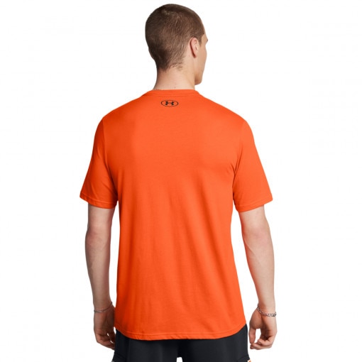 Męska koszulka treningowa Under Armour Project Rock Payoff Graphc Ss - czarna - pomarańczowa 