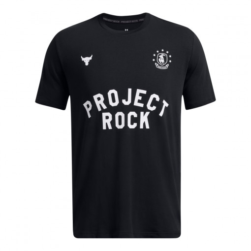 UNDER ARMOUR Męska koszulka treningowa Under Armour Project Rock Ss Boh  czarna  Czarny