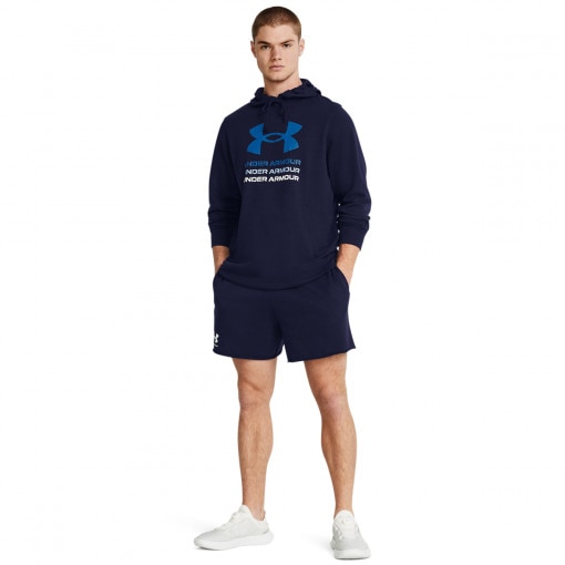 UNDER ARMOUR Męskie spodenki dresowe Under Armour UA Rival Terry 6in Short  granatowe Granatowy